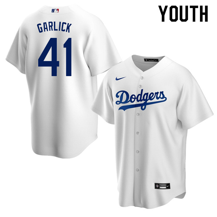 Nike Youth #41 Kyle Garlick Los Angeles Dodgers Baseball Jerseys Sale-White